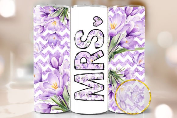 Floral Mrs Skinny Tumbler Wrap PNG Review