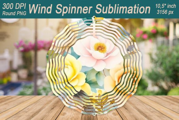 Floral Wind Spinner Sublimation Design Review