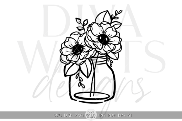 Flowers in Vase Illustration SVG Review