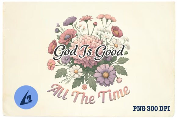God is Good All the Time Floral PNG Review