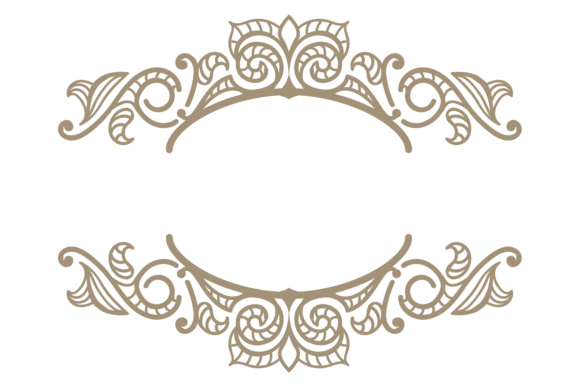 Golden Line Floral Emblem Ornament Elega Review