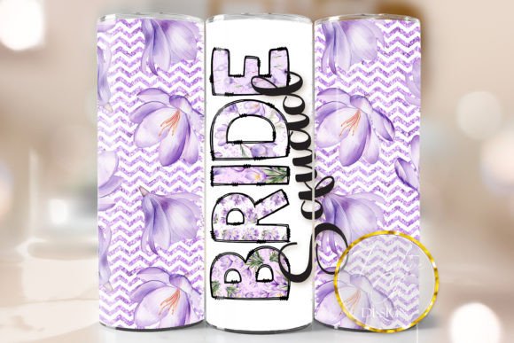 Purple Floral Bride Squad Tumbler Wrap Review