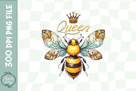 Queen Bee Floral Bee Quote PNG Review for Real Embroidery