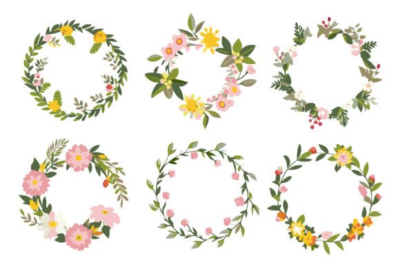 Watercolor Wreath Floral Frame with Circ Review
